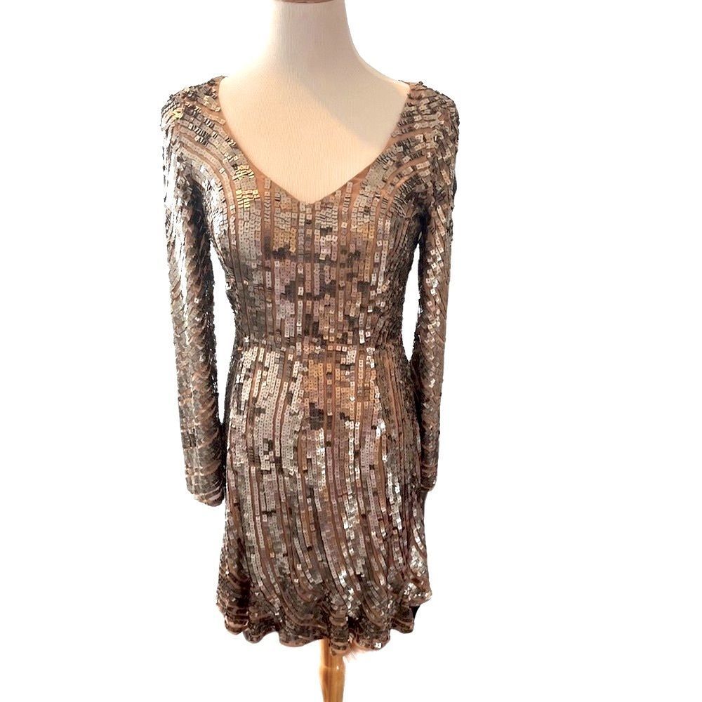 FRENCH CONNECTION Aurelie Sequin Dress — Flapper, Art Deco